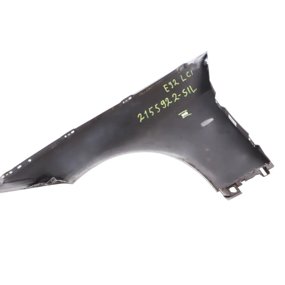 Panel Fender BMW E92 E93 Side Wing Front Right O/S Silverstone Metallic - A29 to with Part number 2155922 Panel Fender BMW E92 E93 Side Wing Front Right O/S Silverstone Metallic - A29 - SKU 2155922-SIL - Part number 2155922
