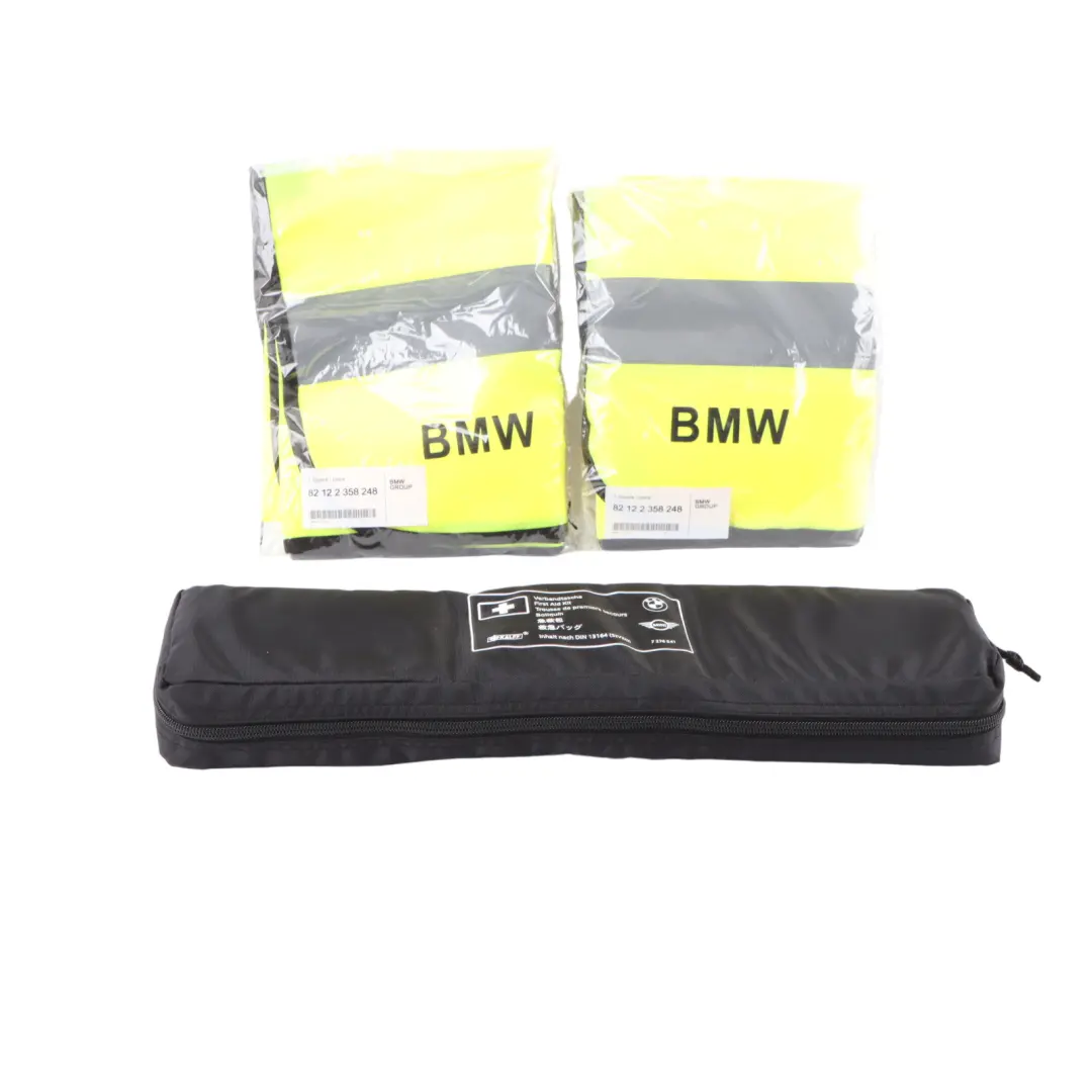 Emergency Bag BMW Mini Trunk Safety Accessorries Triangle High Vis Vests to with Part number 2210667 Emergency Bag BMW Mini Trunk Safety Accessorries Triangle High Vis Vests - SKU 2210667 - Part number 2210667