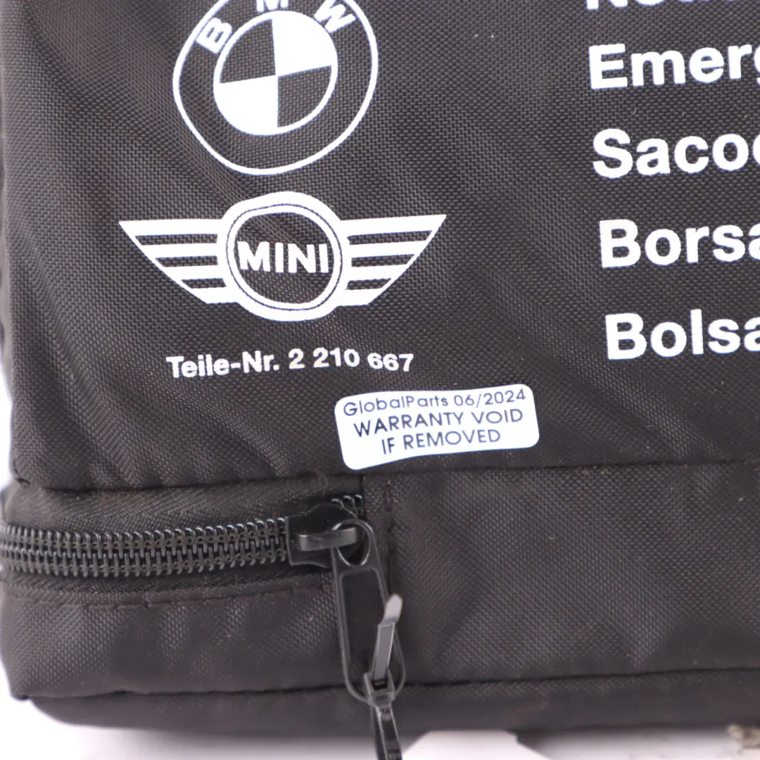 Emergency Bag BMW Mini Trunk Safety Accessorries Triangle High Vis Vests to with Part number 2210667 Emergency Bag BMW Mini Trunk Safety Accessorries Triangle High Vis Vests - SKU 2210667 - Part number 2210667