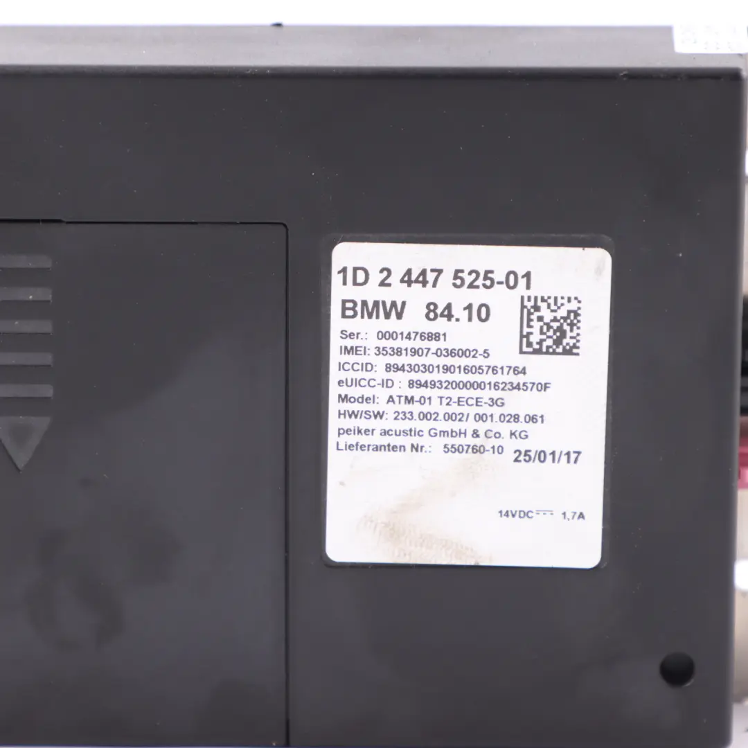 BMW F21 Módulo Telemática Unidad Control Bluetooth ECU - SKU 2447525 - Número de pieza 2447525