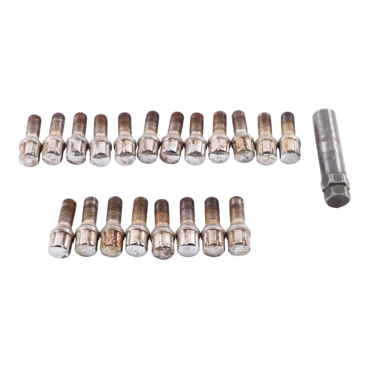 BMW E60 E84 E87 E90 Jeu de quatre boulons de roue noirs avec adaptateur Sécurité