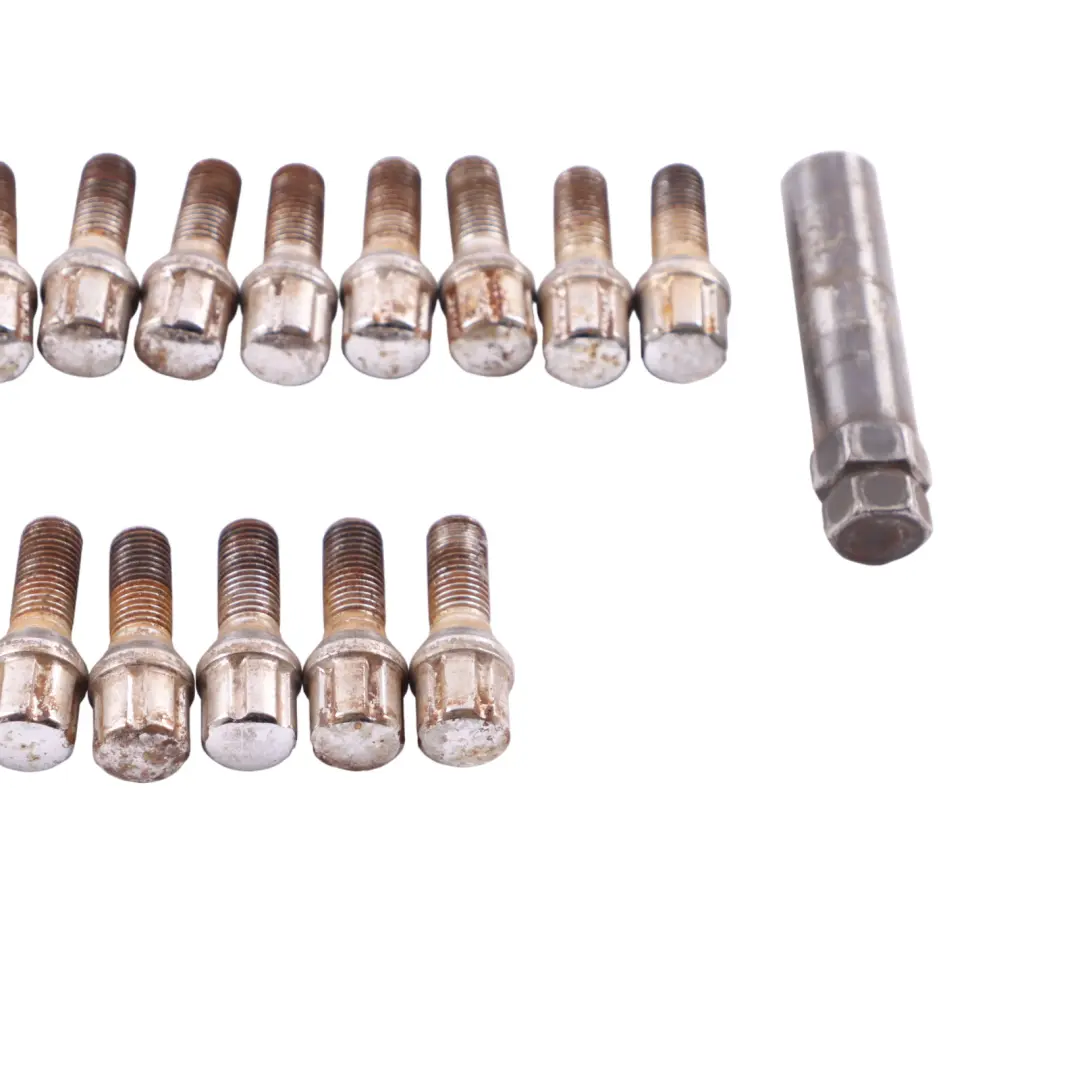 BMW E60 E84 E87 E90 Wheel Bolt Set Of Four Black With Adapter Security - SKU 2453959-5 - Part number 2453959