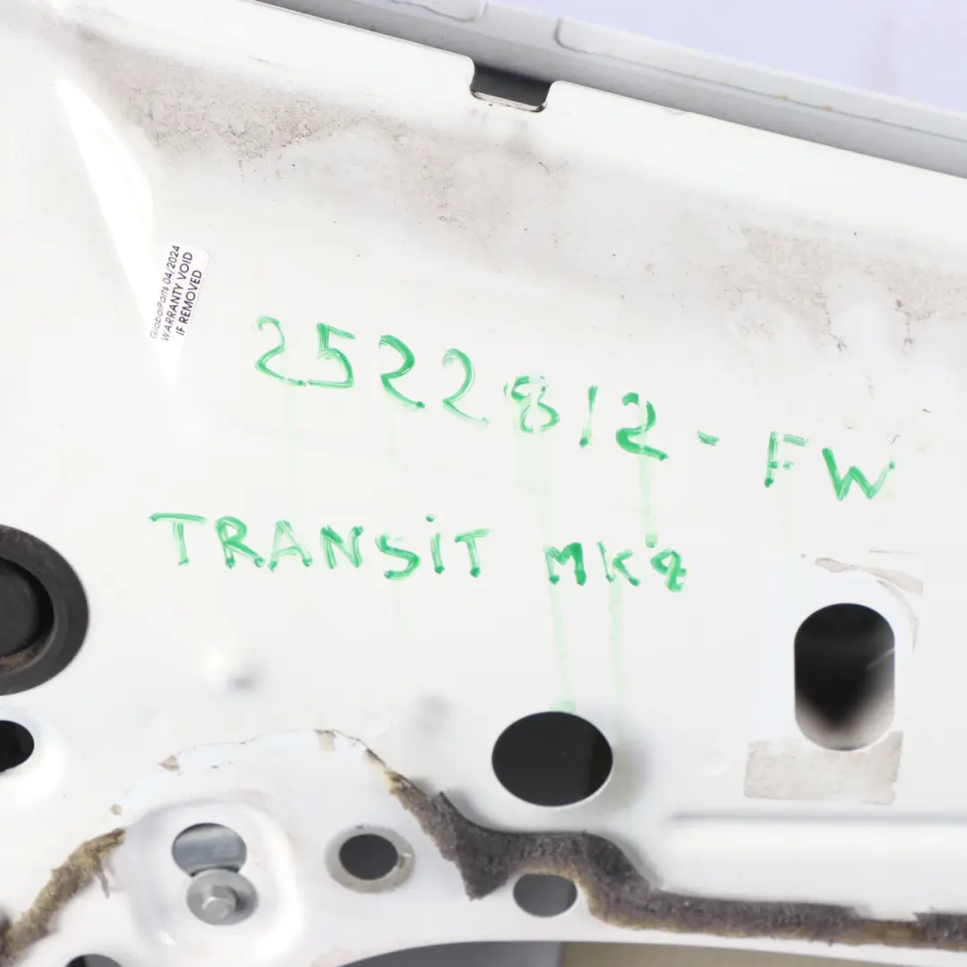Mk8 Front Door Left N/S Door Cover Shell Frozen White - Z2 to Ford Transit with Part number 2522812 Ford Transit Mk8 Front Door Left N/S Door Cover Shell Frozen White - Z2 - SKU 2522812-FW - Part number 2522812