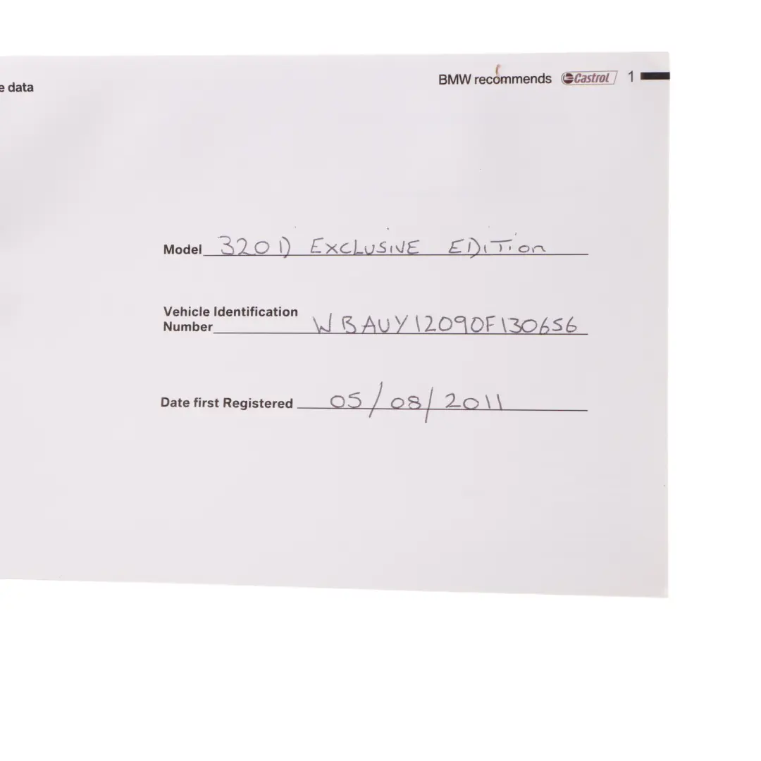 Service Book Booklet Owner's Handbook Pouch Case to BMW E90 E91 LCI with Part number 2606908 BMW E90 E91 LCI Service Book Booklet Owner's Handbook Pouch Case - SKU 2606908-1 - Part number 2606908