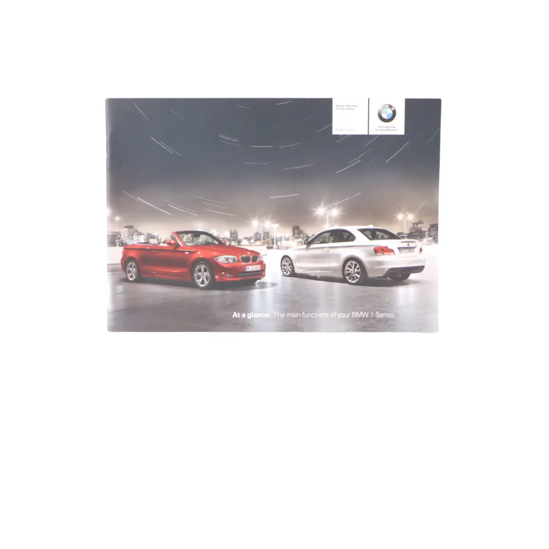  Owner's Manual BMW E87 LCI E81 Hanbook Bucklet For Cars Without idrive - SKU 2608007 - Part number 2608007