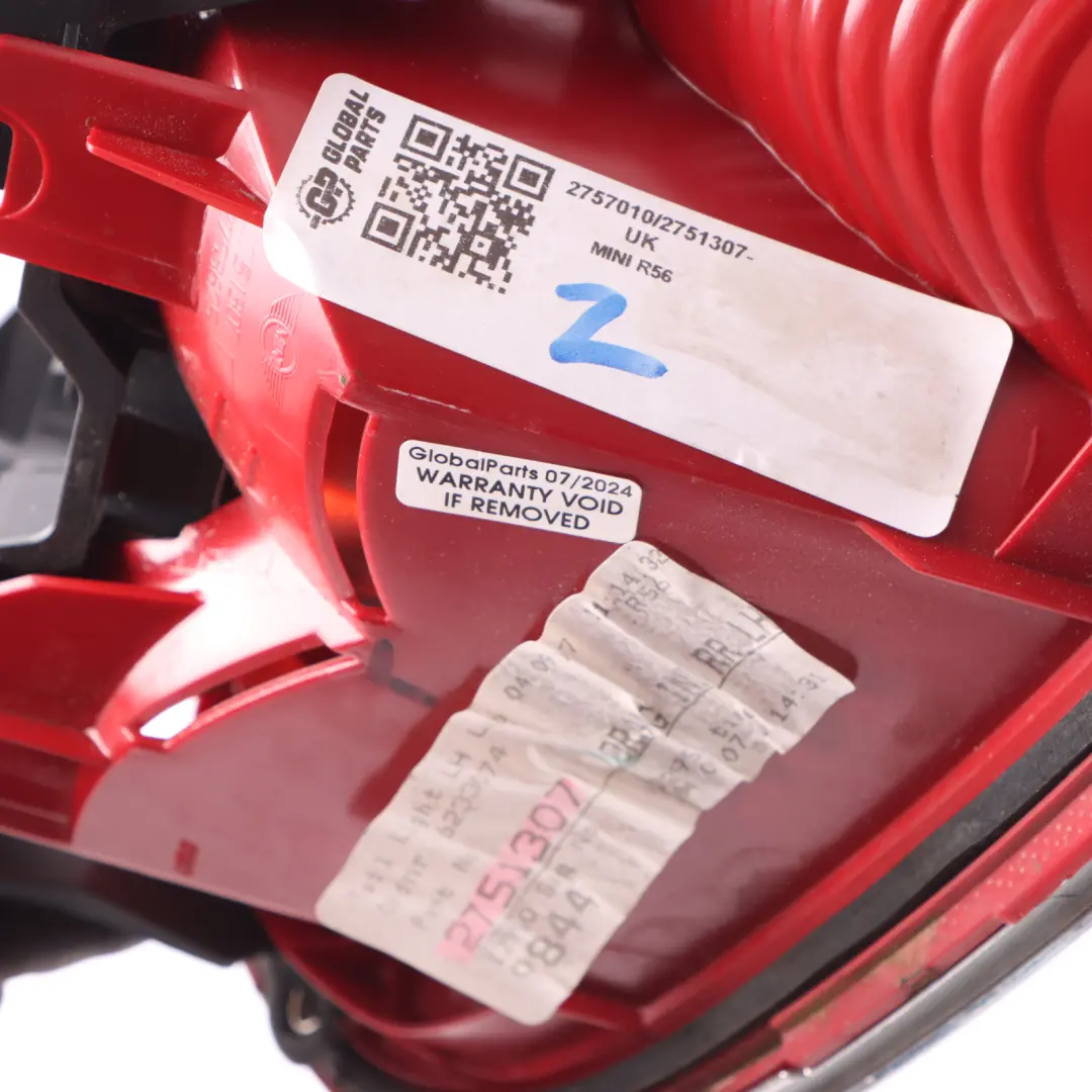 Lamp Mini R56 R57 Cabrio Tail Light Set Left Right N/O/S 2757010 2751307 to Rear with Part number 2757010/2751307 Rear Lamp Mini R56 R57 Cabrio Tail Light Set Left Right N/O/S 2757010 2751307 - SKU 2757010/2751307-UK - Part number 2757010/2751307