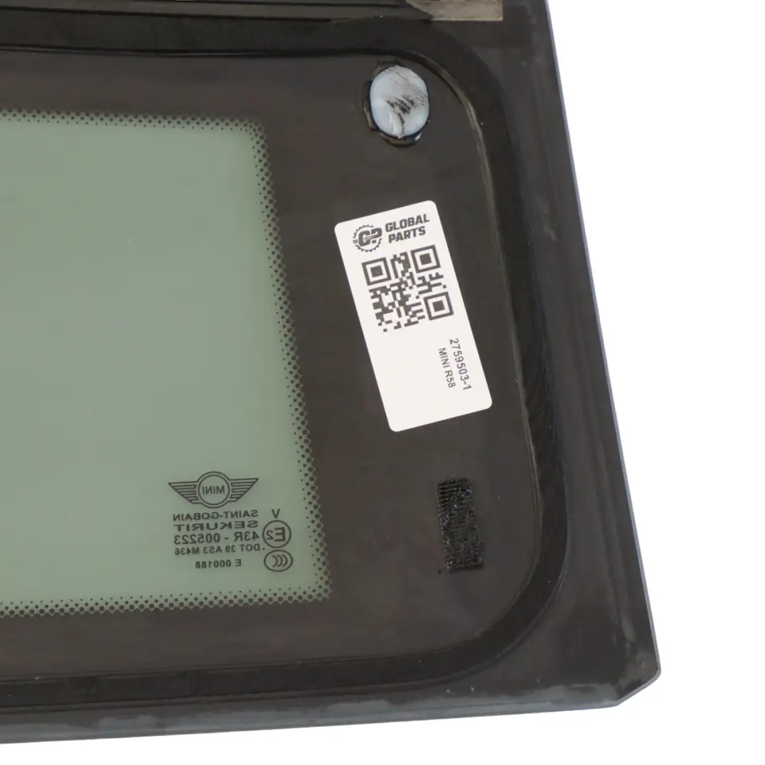 Coupé R58 Szyba SSG Boczna Lewy Tył do Mini o numerze 2759503 Mini Coupé R58 Szyba SSG Boczna Lewy Tył - SKU 2759503-1 - Numer Części 2759503