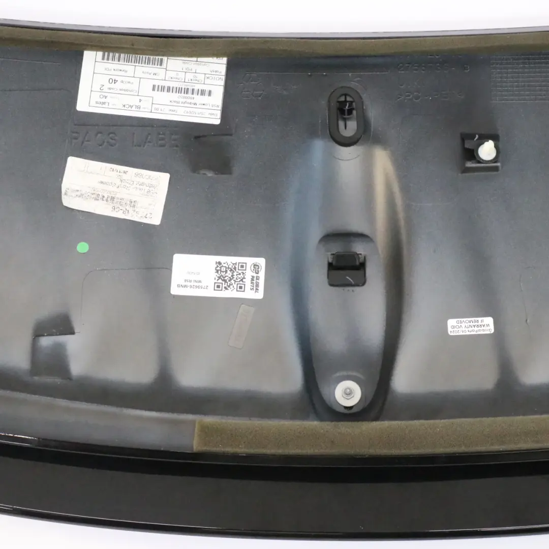 Mini Cooper R58 Coupe Dach Heck Spoiler Midnight Schwarz Metallic - A94 - SKU 2759626-MNB - Teilenummer 2759626