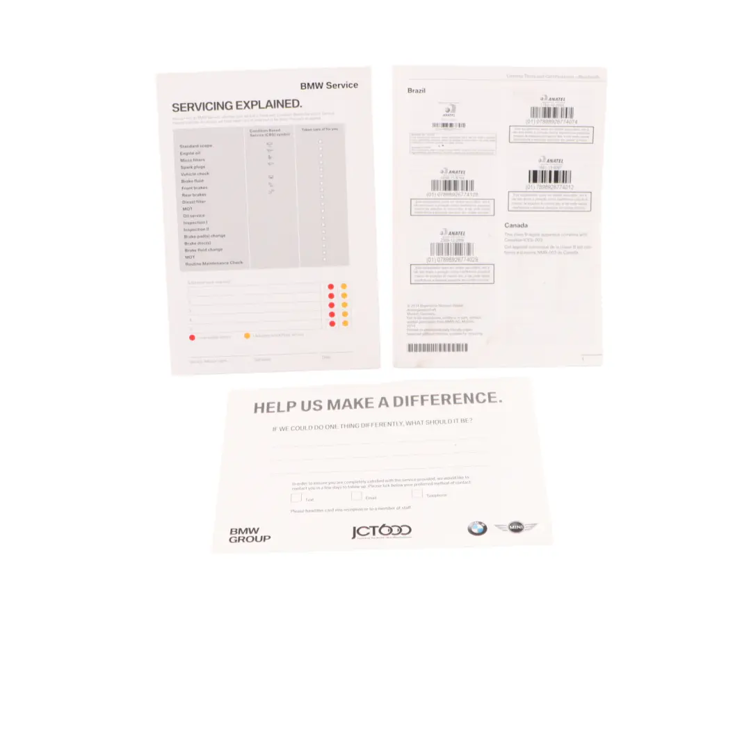  Service Booklet BMW F31 Touring Owner's Handbook Case Wallet Set - SKU 2960469-1 - Part number 2960469