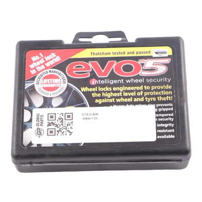 Security Bolt BMW F20 F21 F30 F31 F33 Set Locking Wheel Locks Nut EVO MK5 Black to with Part number 574/5 Security Bolt BMW F20 F21 F30 F31 F33 Set Locking Wheel Locks Nut EVO MK5 Black - SKU 574/5-BK - Part number 574/5