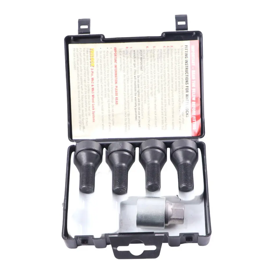 Security Bolt BMW F20 F21 F30 F31 F33 Set Locking Wheel Locks Nut EVO MK5 Black