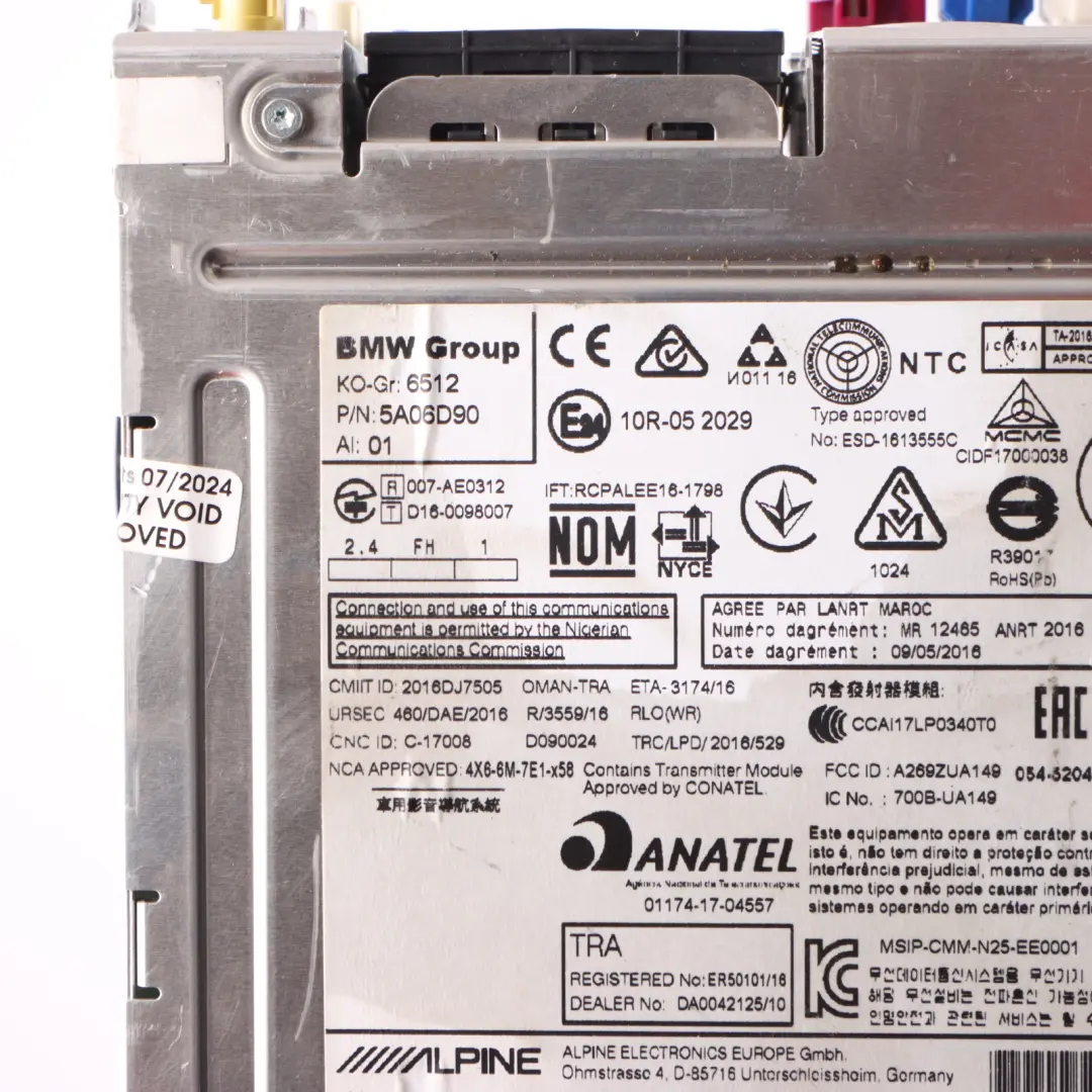 Radio Stereo Nav Navigation Head Control Unit to Mini Cooper F55 F56 F60 with Part number 5A06D90 Mini Cooper F55 F56 F60 Radio Stereo Nav Navigation Head Control Unit - SKU 5A06D90 - Part number 5A06D90