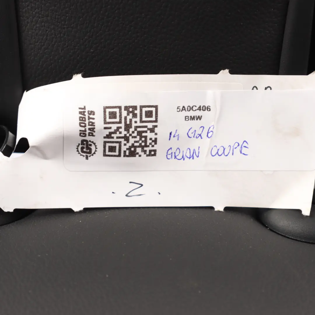 Backrest Right O/S Imitation Leather/ Cloth Sensatec Black KFSW to BMW i4 G26 Rear with Part number 5A0C406 BMW i4 G26 Rear Backrest Right O/S Imitation Leather/ Cloth Sensatec Black KFSW - SKU 5A0C406 - Part number 5A0C406