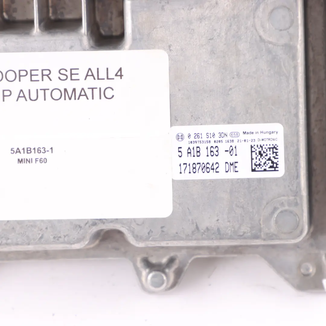 B38X 1.5 220HP ALL4 Engine ECU Kit DME BDC Key Hybrid to Mini Cooper SE F60 with Part number 5A1B163 Mini Cooper SE F60 B38X 1.5 220HP ALL4 Engine ECU Kit DME BDC Key Hybrid - SKU 5A1B163-1 - Part number 5A1B163