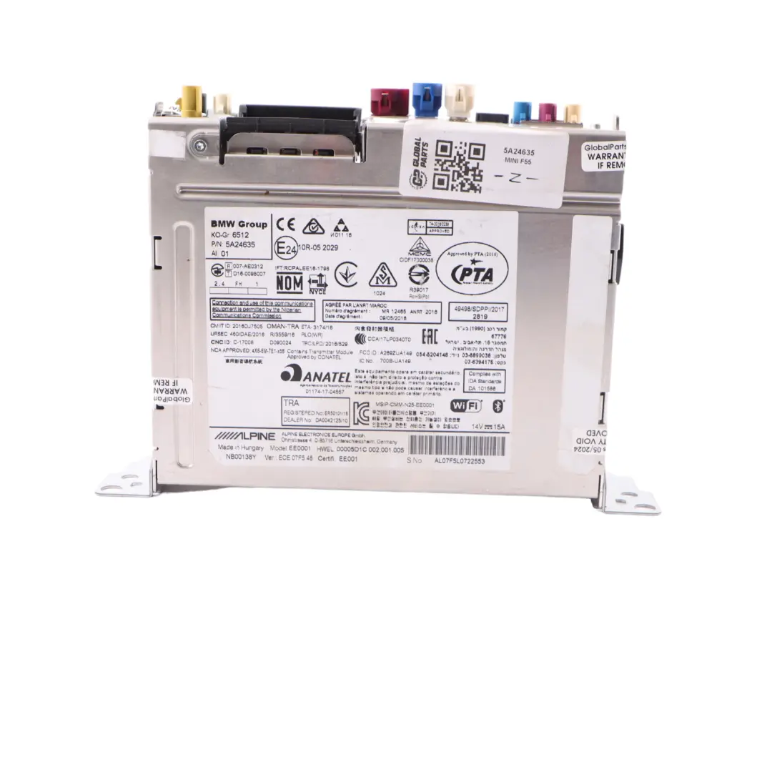 Sat Nav CD Player Stereo Head Unit to Mini F55 with Part number 5A24635 Mini F55 Sat Nav CD Player Stereo Head Unit - SKU 5A24635 - Part number 5A24635