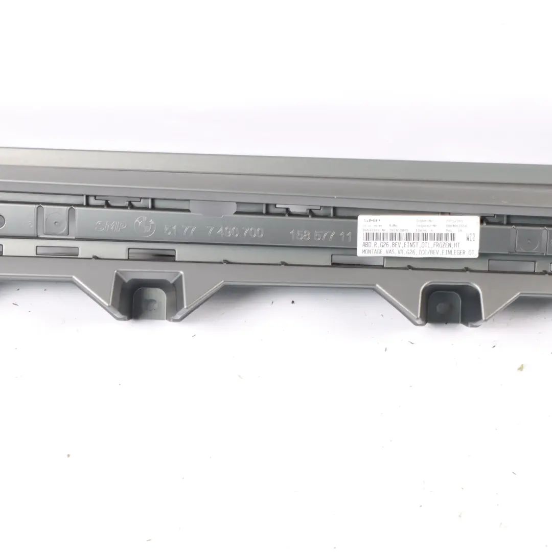 Sill Strip Side Skirt Right O/S Trim Panel Cover Frozen to BMW i4 G26 with Part number 5A360F2 BMW i4 G26 Sill Strip Side Skirt Right O/S Trim Panel Cover Frozen - SKU 5A360F2 - Part number 5A360F2