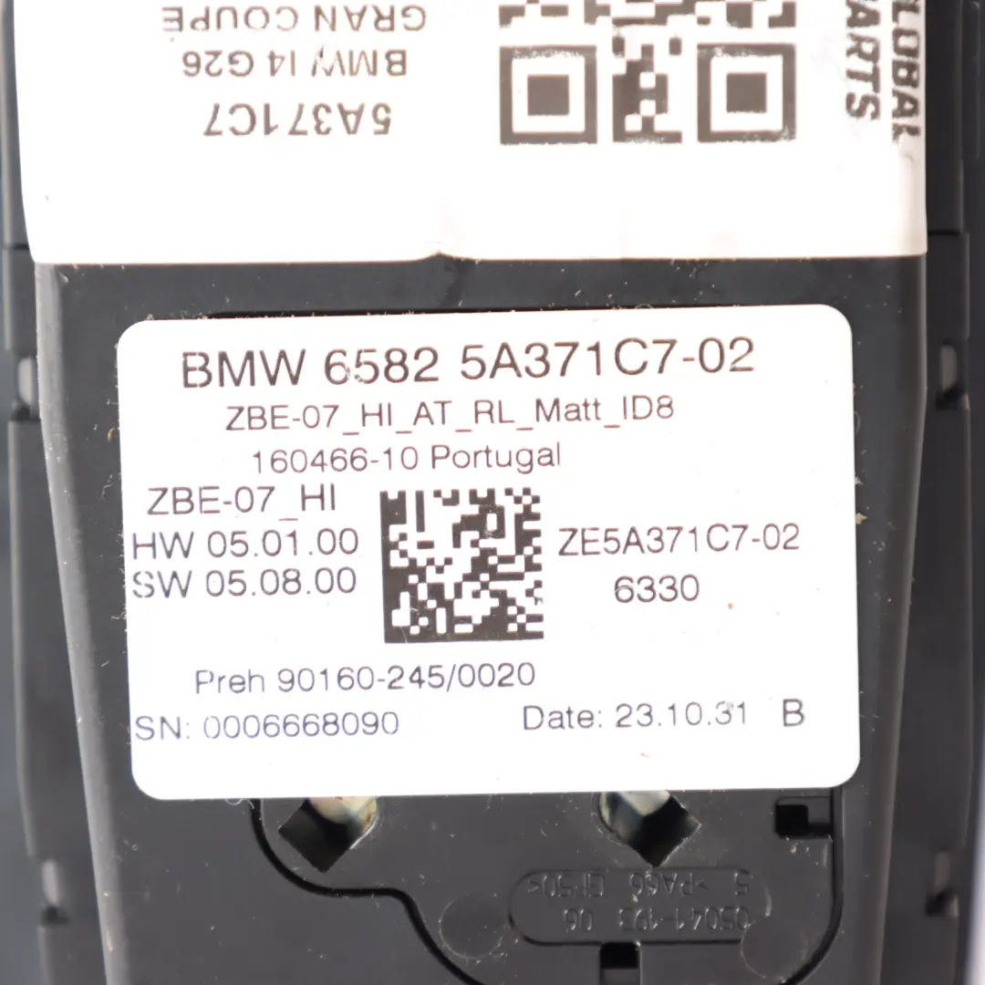 BMW G20 G21 G23 G28 LCI G26 iDrive Navigation Controller Control Knob - SKU rhd-5A371C7 - Part number 5A371C7