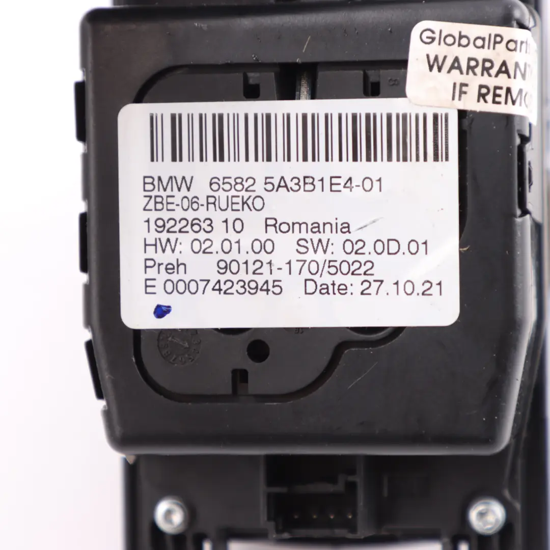 BMW F20 F21 F30 F31 Mando iDrive Controlador Interruptor Botón - SKU 5A3B1E4 - Número de pieza 5A3B1E4