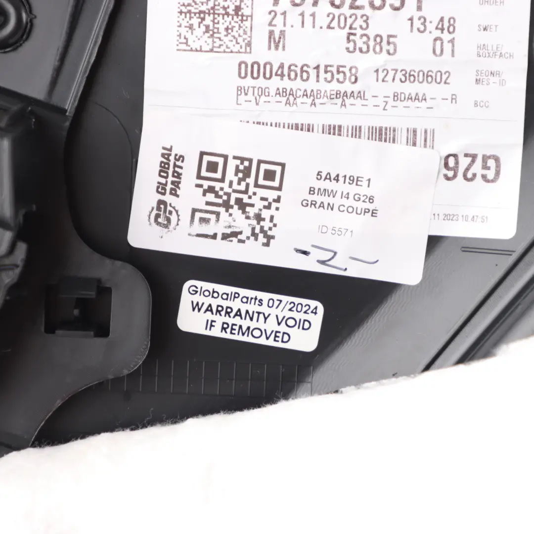 Door Card Front Left N/S Door Lining Panel Leather Black to BMW G26 with Part number 5A419E1 BMW G26 Door Card Front Left N/S Door Lining Panel Leather Black - SKU 5A419E1 - Part number 5A419E1