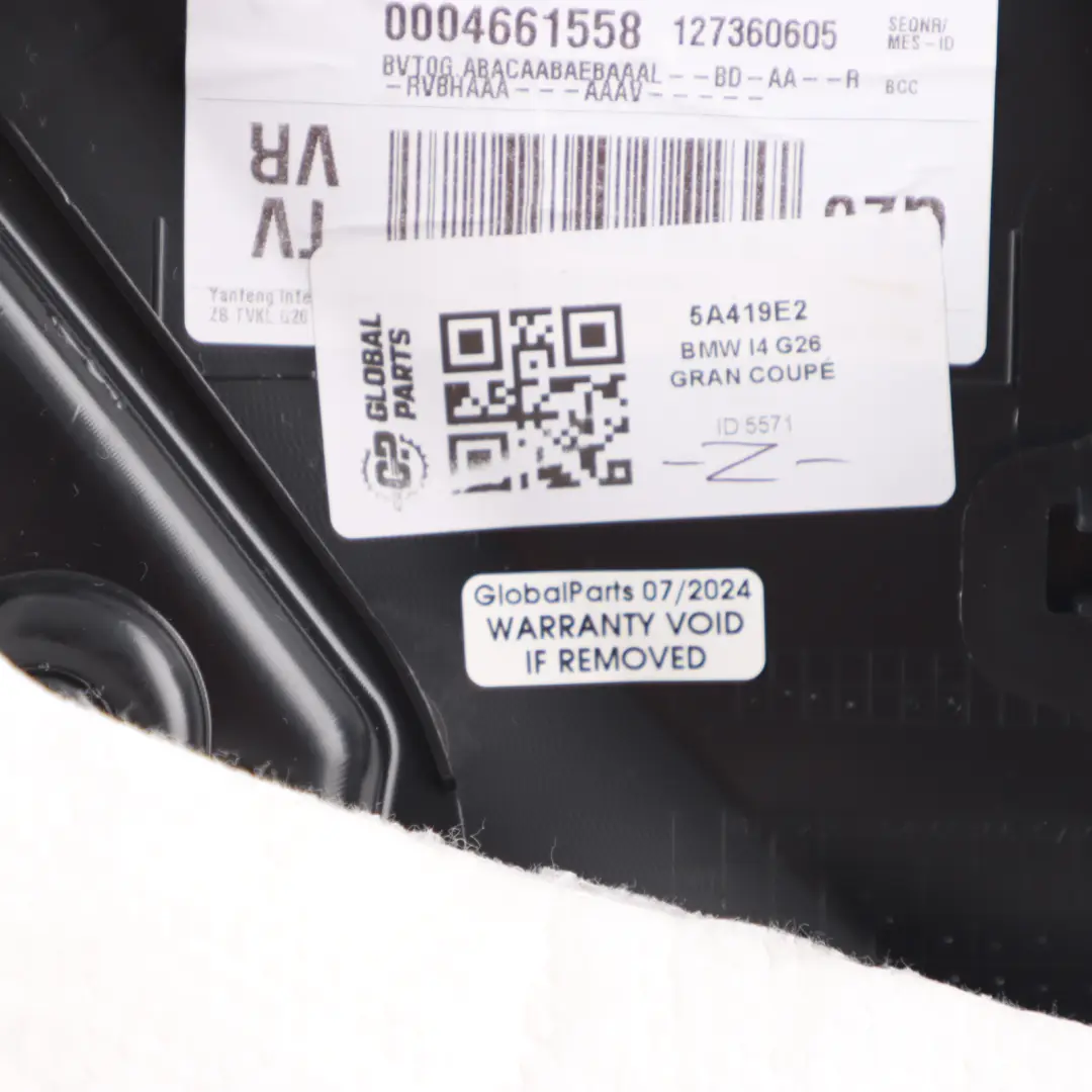 Door Card Front Right O/S Door Lining Panel Leather Black to BMW G26 with Part number 5A419E2 BMW G26 Door Card Front Right O/S Door Lining Panel Leather Black - SKU 5A419E2 - Part number 5A419E2