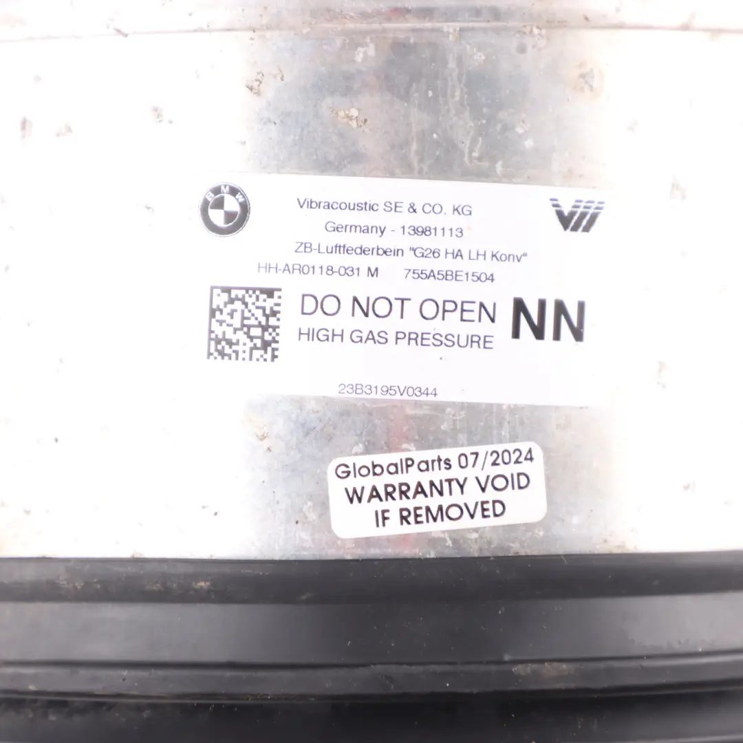Suspension Rear Left N/S Pneumatic Spring to BMW i4 G26 Air with Part number 5A5BE15 BMW i4 G26 Air Suspension Rear Left N/S Pneumatic Spring - SKU 5A5BE15 - Part number 5A5BE15