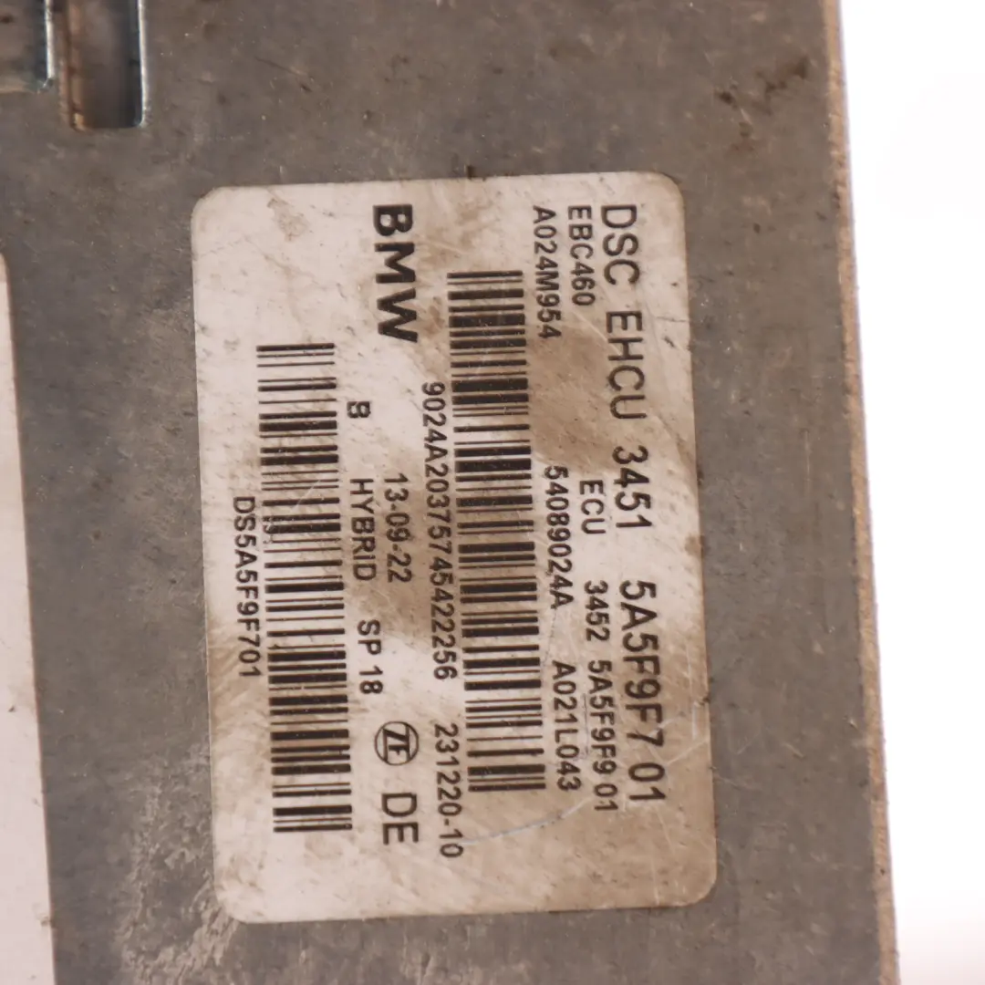 ABS Pump Hydraulic Unit Module to BMW G30 with Part number 5A5F9F7 BMW G30 ABS Pump Hydraulic Unit Module - SKU 5A5F9F7 - Part number 5A5F9F7