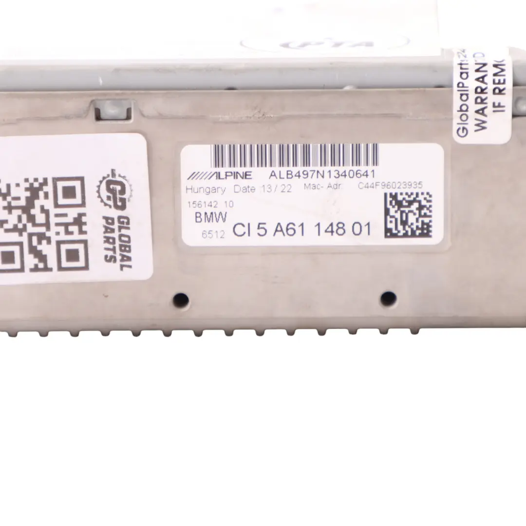  Head Unit BMW F40 F44 Radio Player Navigation Control Module Alpine - SKU 5A61148 - Part number 5A61148