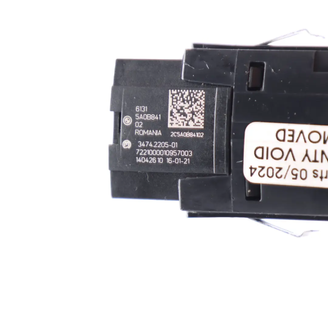 Hazard Warning Light Switch Mini F54 F60 LCI Steering Assistant Switch 5A68110 to with Part number 5A0B841 Hazard Warning Light Switch Mini F54 F60 LCI Steering Assistant Switch 5A68110 - SKU 5A0B841 - Part number 5A0B841