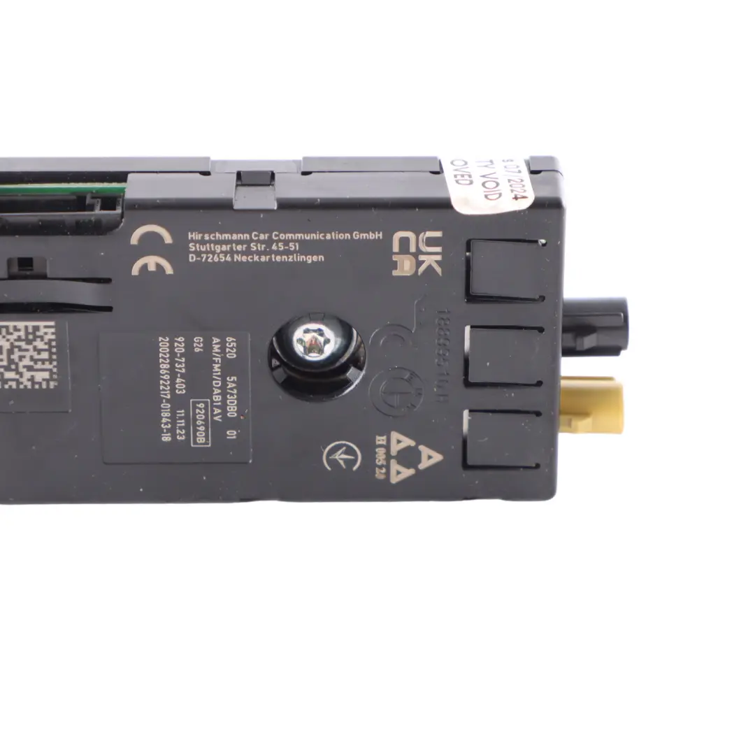 Antenna Amplifier BMW G26 Aerial Diversity Booster Control Unit to with Part number 5A73DB0 Antenna Amplifier BMW G26 Aerial Diversity Booster Control Unit - SKU 5A73DB0 - Part number 5A73DB0