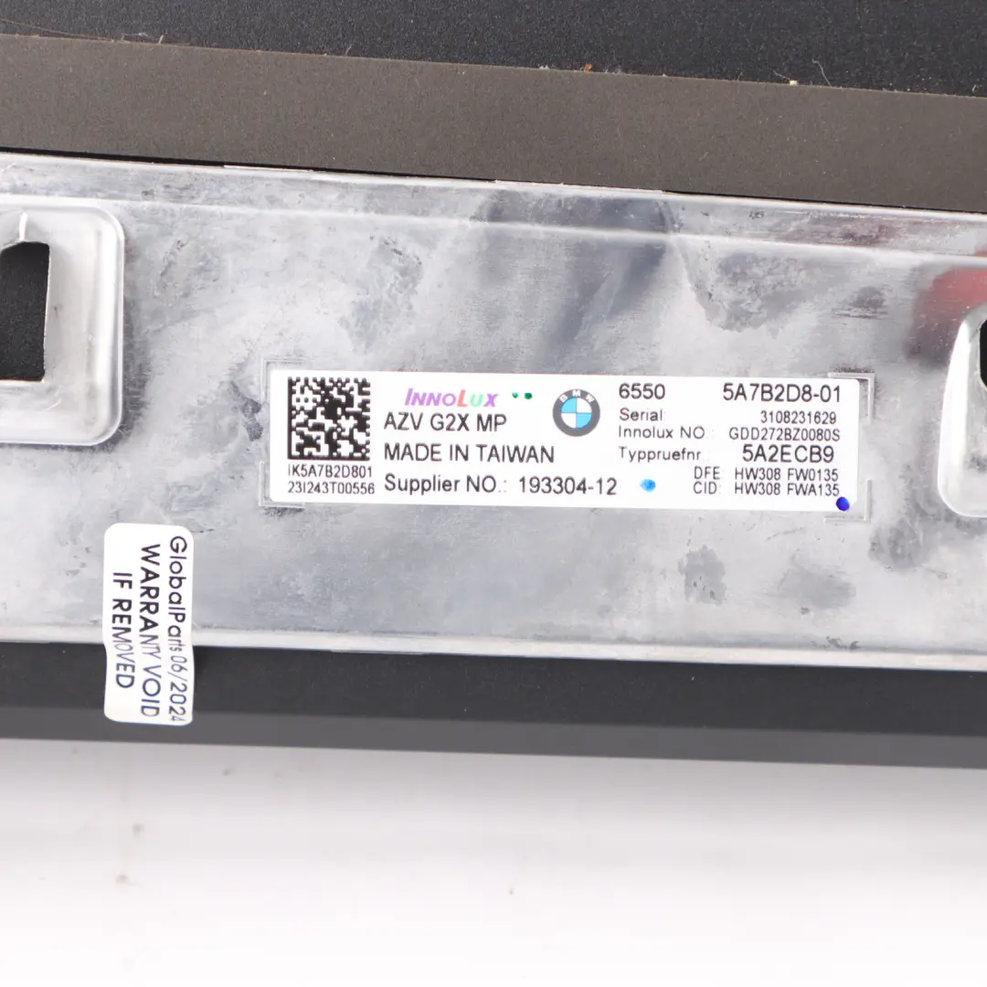 BMW i4 G26 eDrive35 Dashboard Display Infortaiment Screen Multifunction - SKU rhd-5A7B2D8 - Part number 5A7B2D8