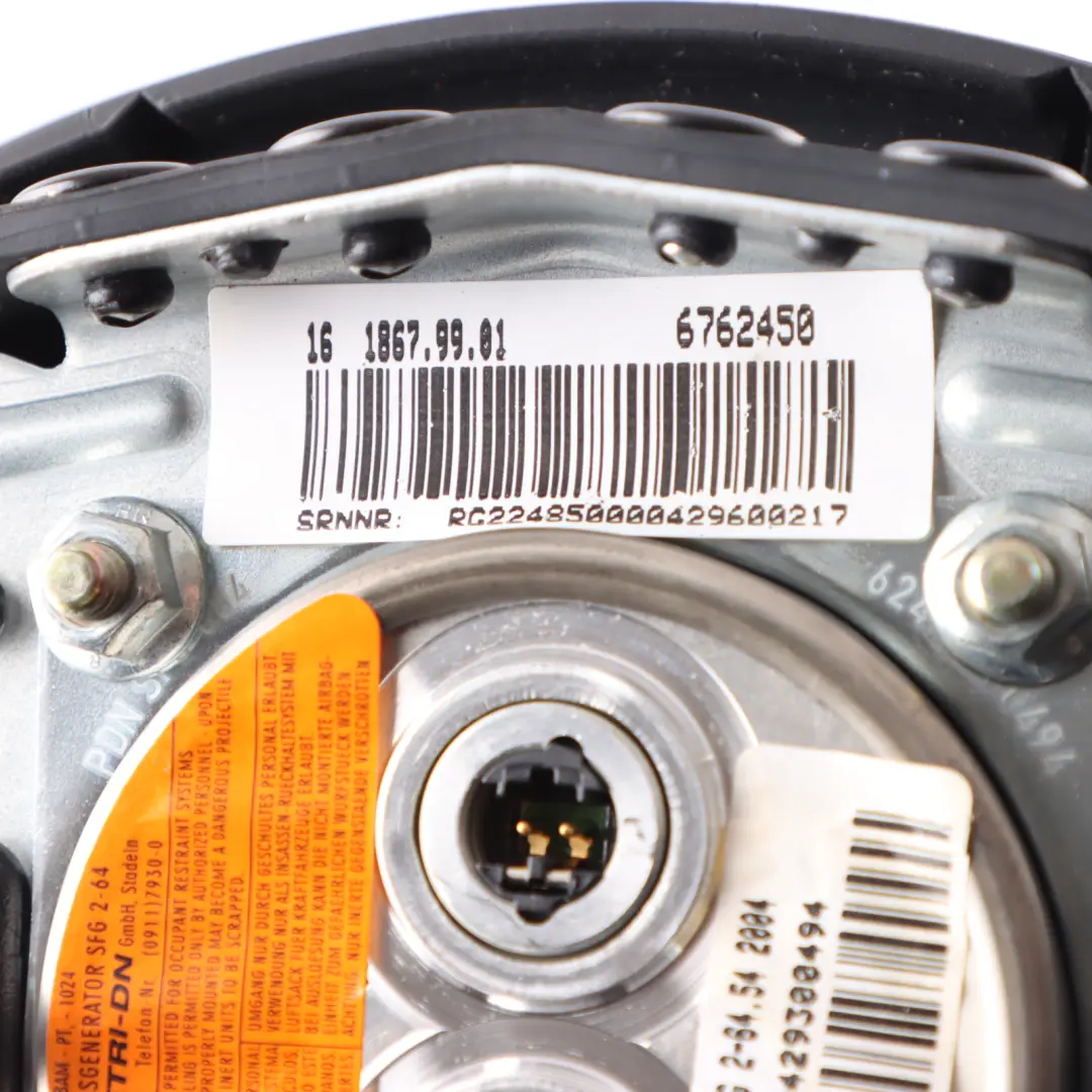 Poduszka Powietrzna Airbag Kierowcy do Mini R50 R52 R53 o numerze 6762450 Mini R50 R52 R53 Poduszka Powietrzna Airbag Kierowcy - SKU 6762450-2 - Numer Części 6762450