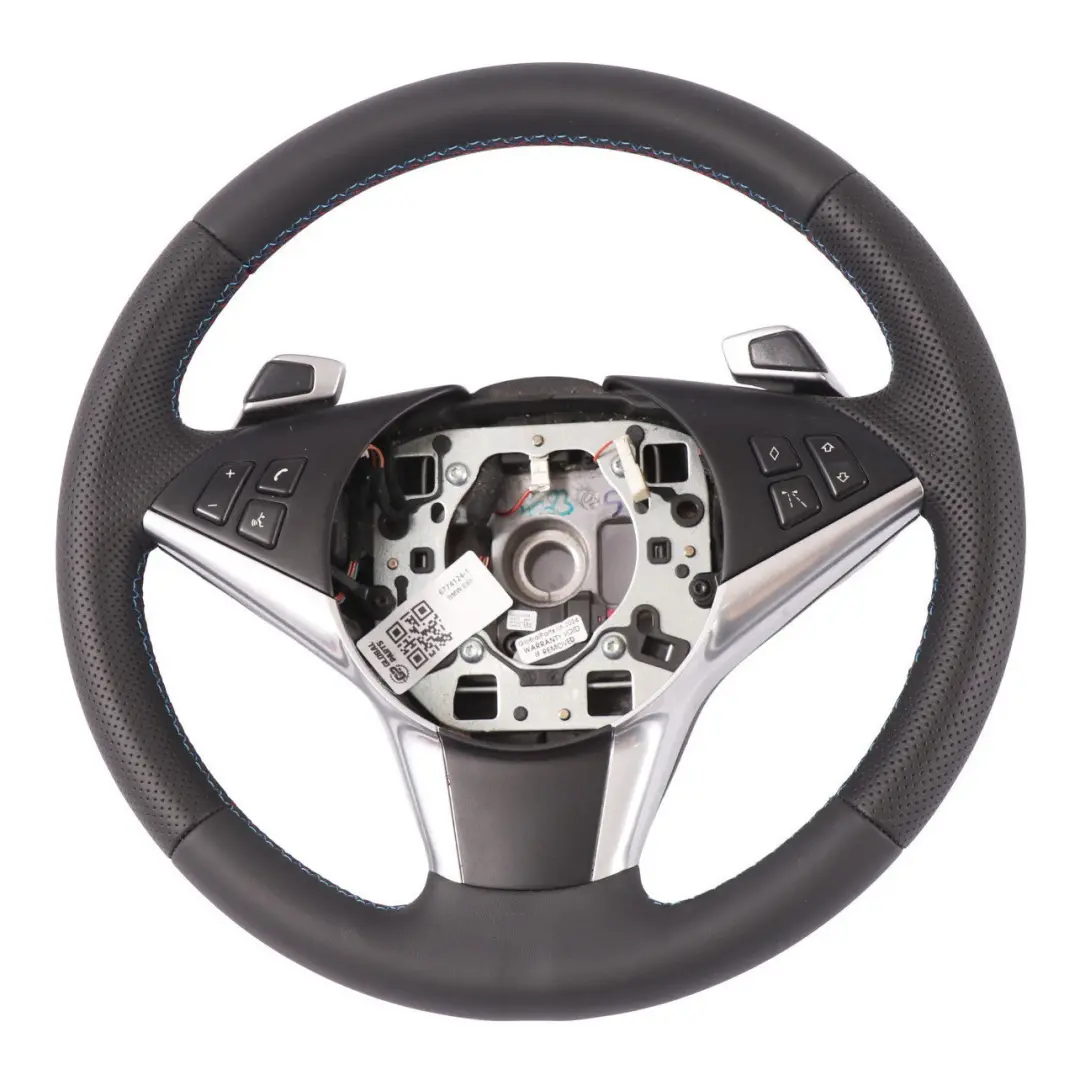 Lenkrad NEU Schwarz Leder Sport Schalt Wippen Fahrspur Assistent für BMW E60 LCI mit Teilenummer 6774124 BMW E60 LCI Lenkrad NEU Schwarz Leder Sport Schalt Wippen Fahrspur Assistent - SKU 6774124-1 - Teilenummer 6774124