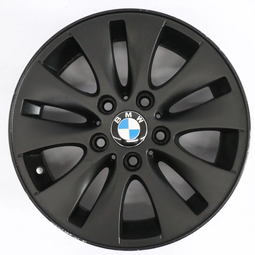 BMW E81 E82 E87 E88 Black Alloy Wheel Rim 16" V-spoke 229 ET:44 7J - SKU 6774684-6 - Part number 6774684