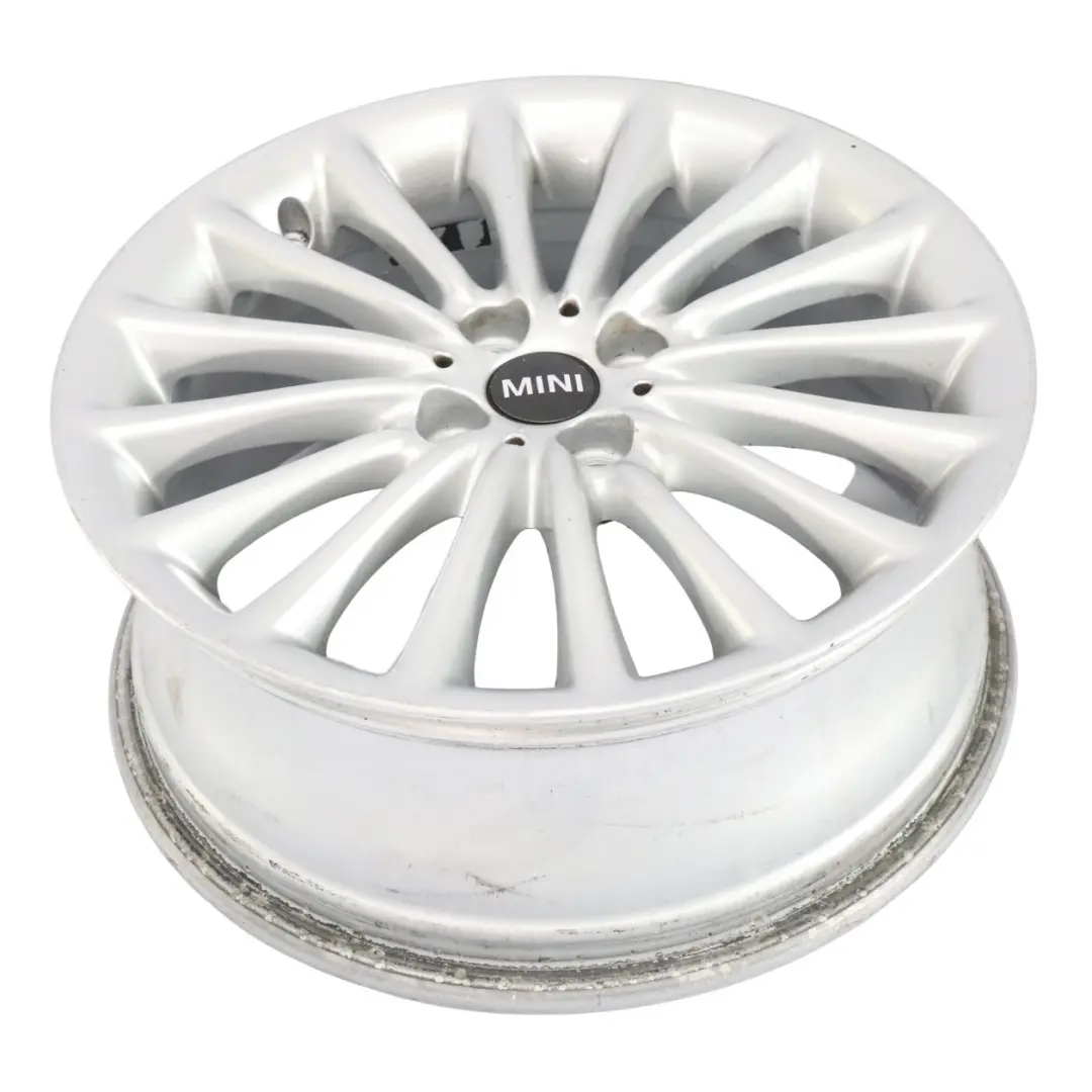 Llanta de aleación plateada 17" 7J Multi-Spoke 108 para Mini Cooper R50 R55 R56 R57 con número de pieza 6777356 Mini Cooper R50 R55 R56 R57 Llanta de aleación plateada 17" 7J Multi-Spoke 108 - SKU 6777356-1 - Número de pieza 6777356