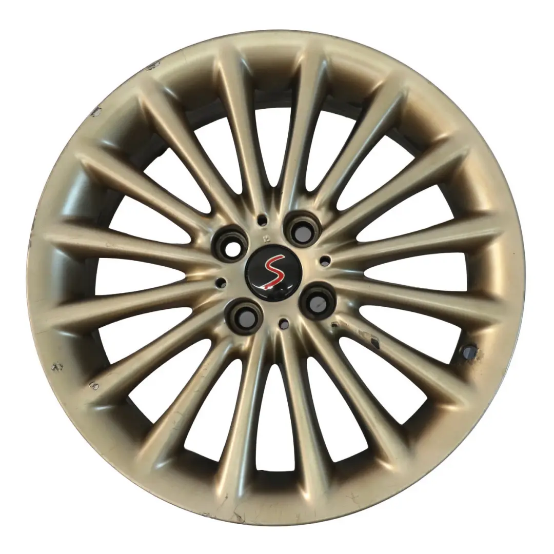 Felga Aluminiowa Złota 17" 7J ET:48 108 do Mini R50 R55 R56 R57 o numerze 6777356 Mini R50 R55 R56 R57 Felga Aluminiowa Złota 17" 7J ET:48 108 - SKU 6777356-4 - Numer Części 6777356