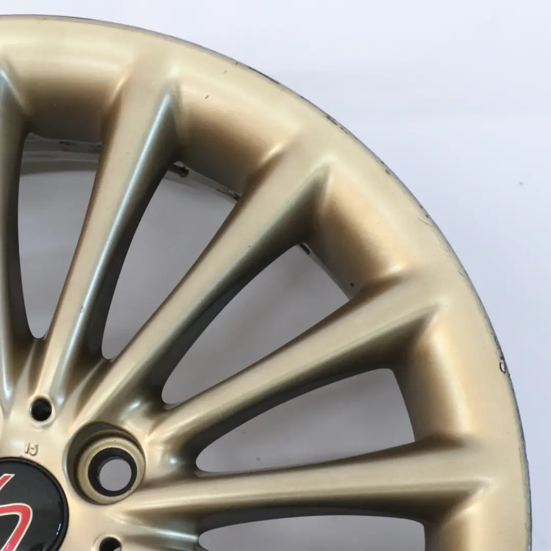 Alloy Rim 17" 7J ET:48 Multi-Spoke 108 to Mini R50 R55 R56 R57 Gold Wheel with Part number 6777356 Mini R50 R55 R56 R57 Gold Wheel Alloy Rim 17" 7J ET:48 Multi-Spoke 108 - SKU 6777356-6 - Part number 6777356