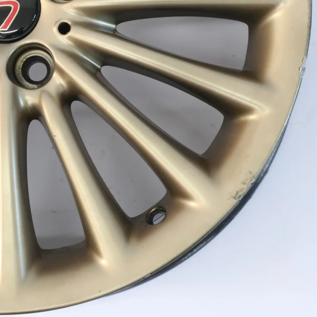 Alloy Rim 17" 7J ET:48 Multi-Spoke 108 to Mini R50 R55 R56 R57 Gold Wheel with Part number 6777356 Mini R50 R55 R56 R57 Gold Wheel Alloy Rim 17" 7J ET:48 Multi-Spoke 108 - SKU 6777356-6 - Part number 6777356