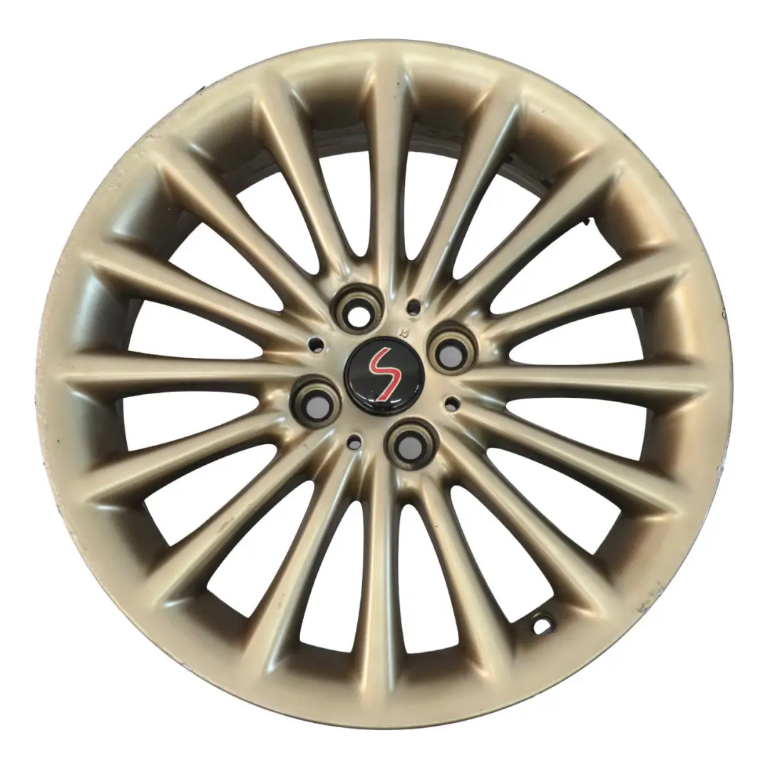 Alloy Rim 17" 7J ET:48 Multi-Spoke 108 to Mini R50 R55 R56 R57 Gold Wheel with Part number 6777356 Mini R50 R55 R56 R57 Gold Wheel Alloy Rim 17" 7J ET:48 Multi-Spoke 108 - SKU 6777356-6 - Part number 6777356