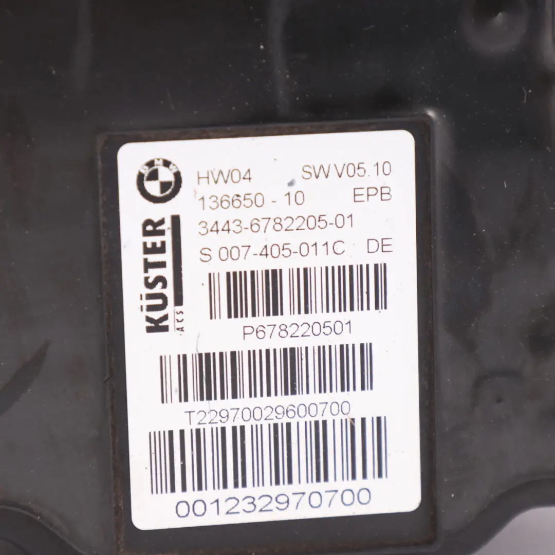 Freno electrónico BMW X5 E70 X6 E71 Unidad accionamiento estacionamiento para con número de pieza 6782205 Freno electrónico BMW X5 E70 X6 E71 Unidad accionamiento estacionamiento - SKU 6782205 - Número de pieza 6782205