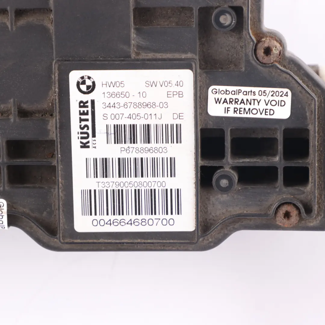  Freno mano electrónico BMW E70 Unidad control actuador estacionamiento - SKU 6788968 - Número de pieza 6788968