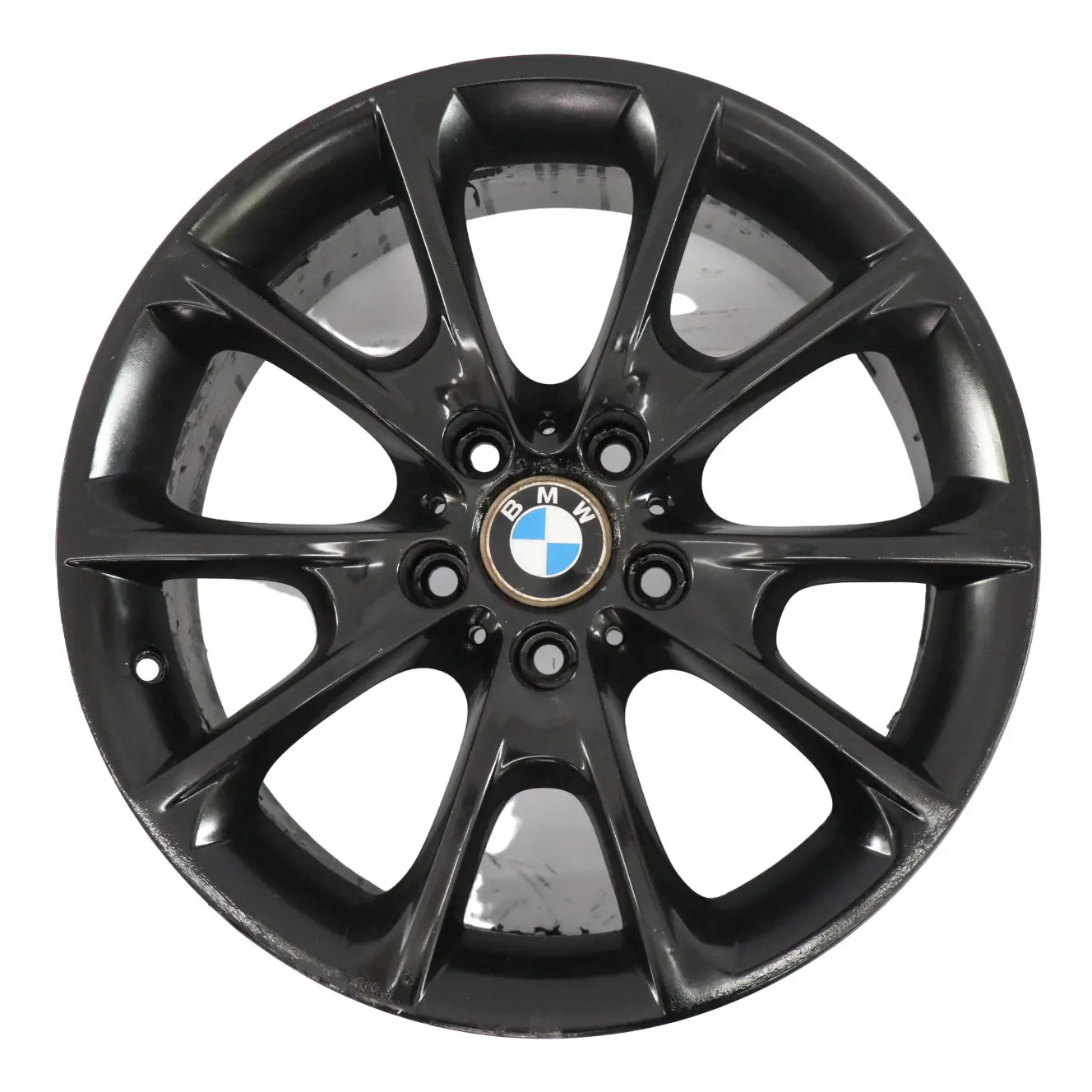 BMW F30 F32 Cerchio in lega leggera nero 8J 18" ET:34 V Raggi 398 6796250
