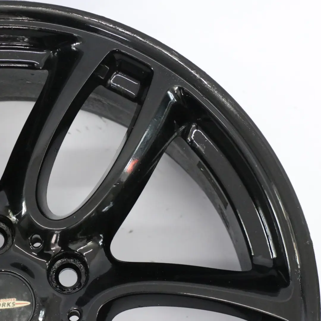 Alloy Rim 19" 7,5J ET:52 Double Spoke R129 to Mini Cooper R60 R61 JCW Black Wheel with Part number 6796992 Mini Cooper R60 R61 JCW Black Wheel Alloy Rim 19" 7,5J ET:52 Double Spoke R129 - SKU 6796992-3 - Part number 6796992