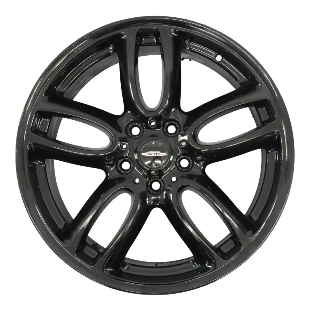 Alloy Rim 19" 7,5J ET:52 Double Spoke R129 to Mini Cooper R60 R61 JCW Black Wheel with Part number 6796992 Mini Cooper R60 R61 JCW Black Wheel Alloy Rim 19" 7,5J ET:52 Double Spoke R129 - SKU 6796992-4 - Part number 6796992