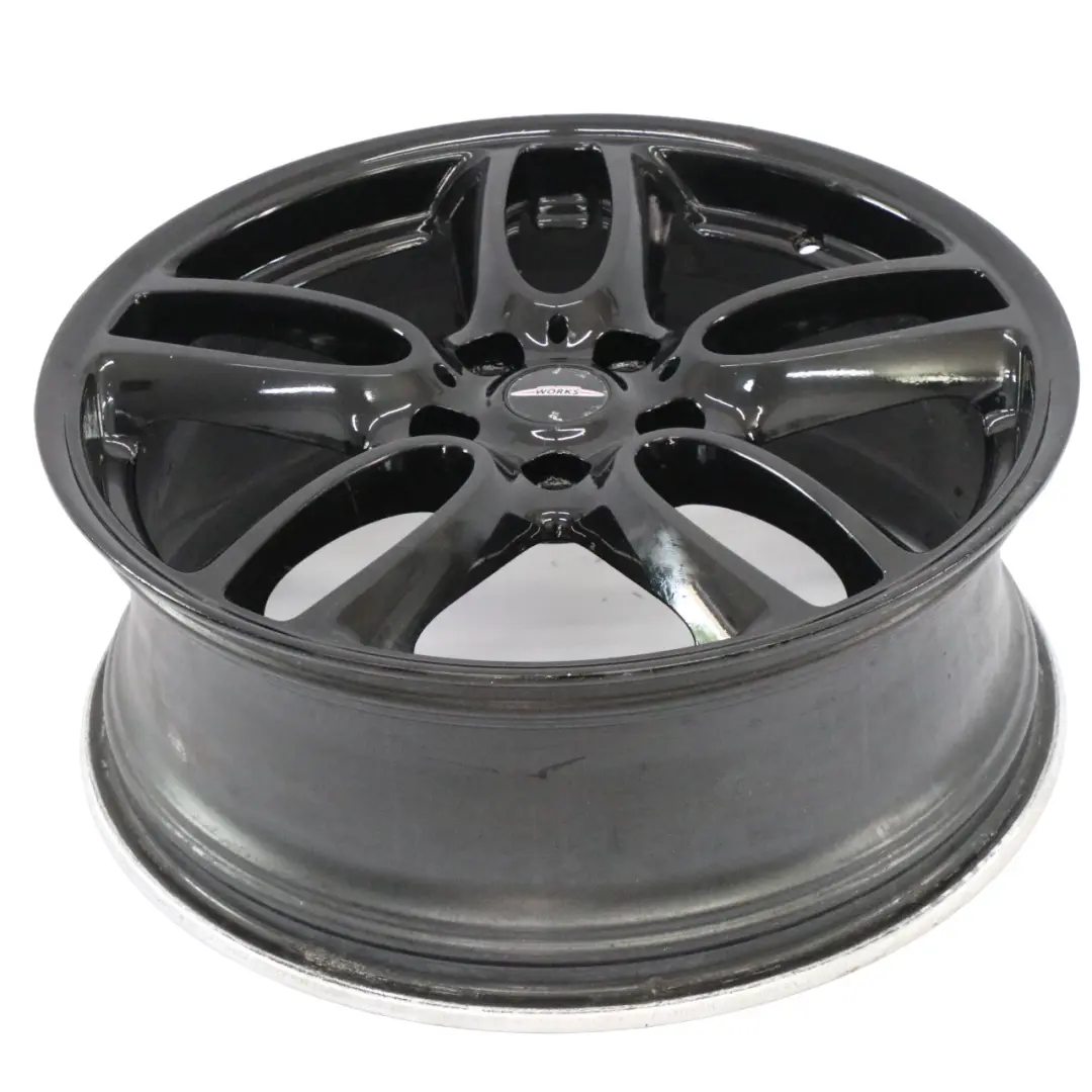Alloy Rim 19" 7,5J ET:52 Double Spoke R129 to Mini Cooper R60 R61 JCW Black Wheel with Part number 6796992 Mini Cooper R60 R61 JCW Black Wheel Alloy Rim 19" 7,5J ET:52 Double Spoke R129 - SKU 6796992-4 - Part number 6796992