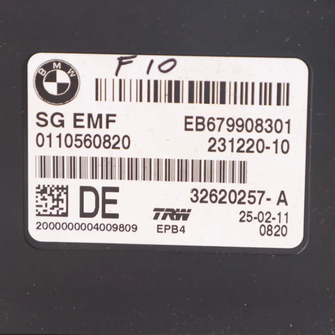 Unidad control BMW F10 F11 X3 F25 Freno estacionamiento Freno Módulo EMF para con número de pieza 6799083 Unidad control BMW F10 F11 X3 F25 Freno estacionamiento Freno Módulo EMF - SKU 6799083 - Número de pieza 6799083