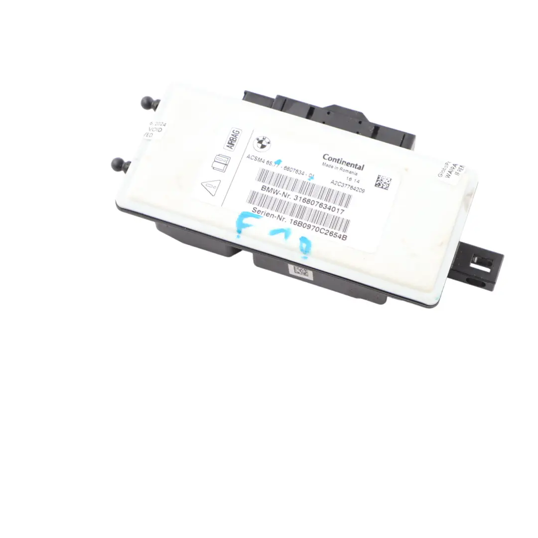 BMW X5 F15 F20 F30 SRS Air Module Bag Control Unit Module ECU - SKU 6807634 - Part number 6807634