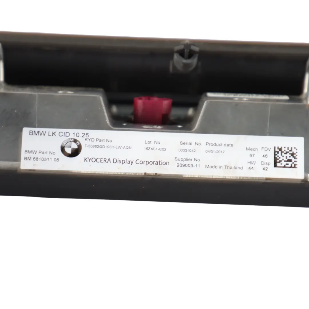 Dashboard Monitor BMW G30 G31 Onboard Central Display Screen 10,25" to with Part number 6810511 Dashboard Monitor BMW G30 G31 Onboard Central Display Screen 10,25" - SKU 6810511 - Part number 6810511