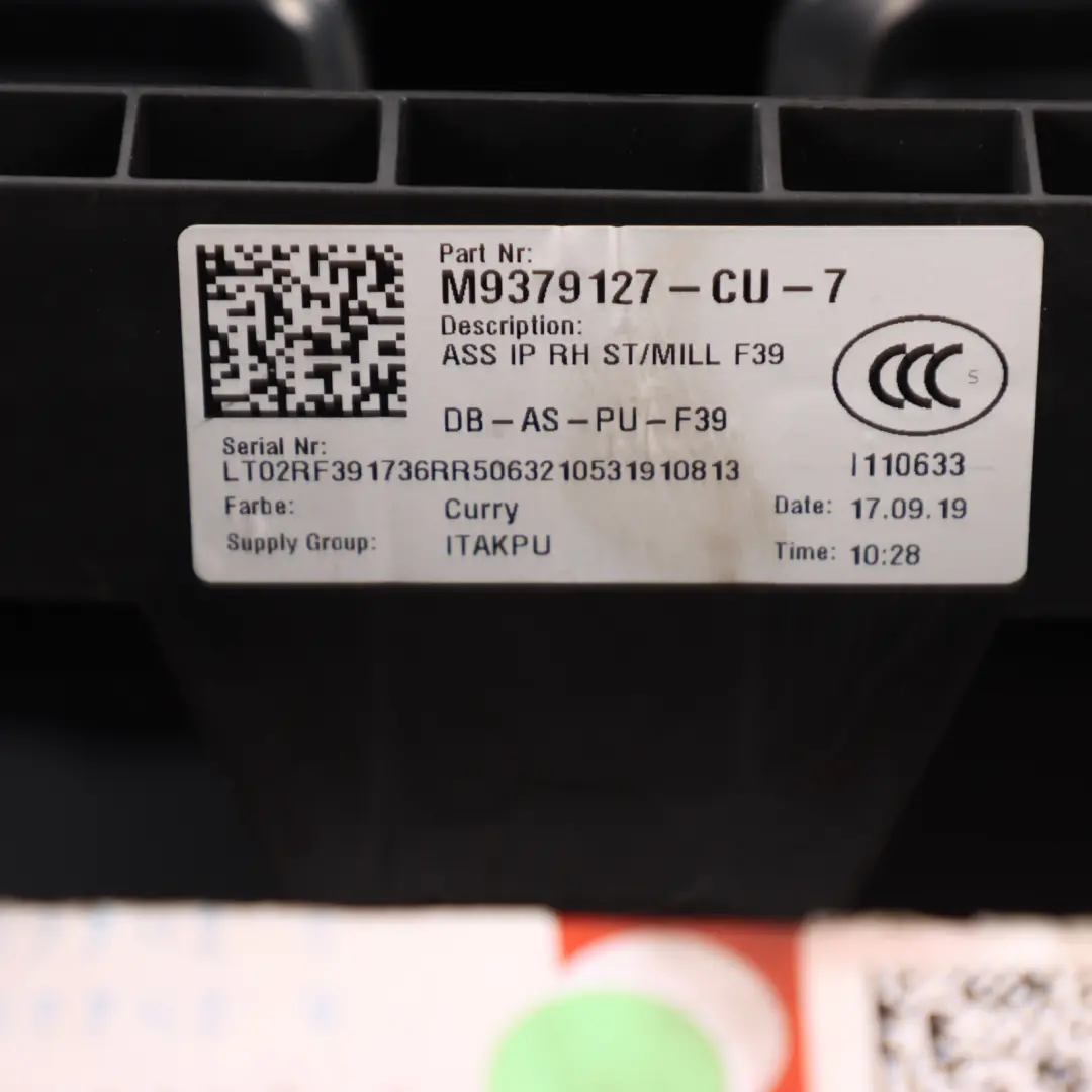 Dashboard Dash BMW F39 Instrument Panel Cover Trim Panel Black to with Part number 6834890 Dashboard Dash BMW F39 Instrument Panel Cover Trim Panel Black - SKU 6834890 - Part number 6834890