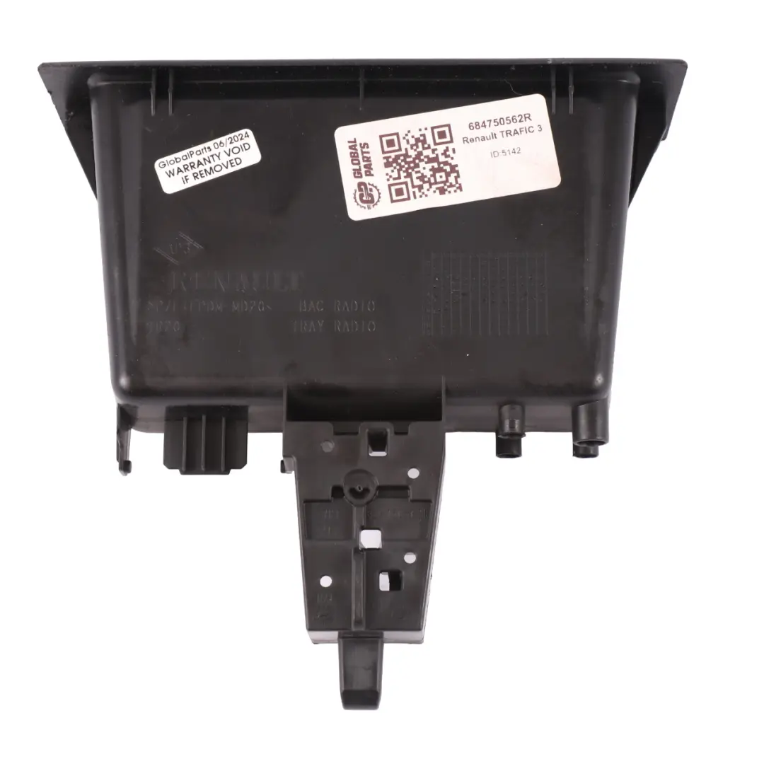 Cruscotto Console Portaoggetti Tasca per Renault Trafic III Vivaro B con numero di parte 684750562R Renault Trafic III Vivaro B Cruscotto Console Portaoggetti Tasca - SKU 684750562R - Numero di parte 684750562R
