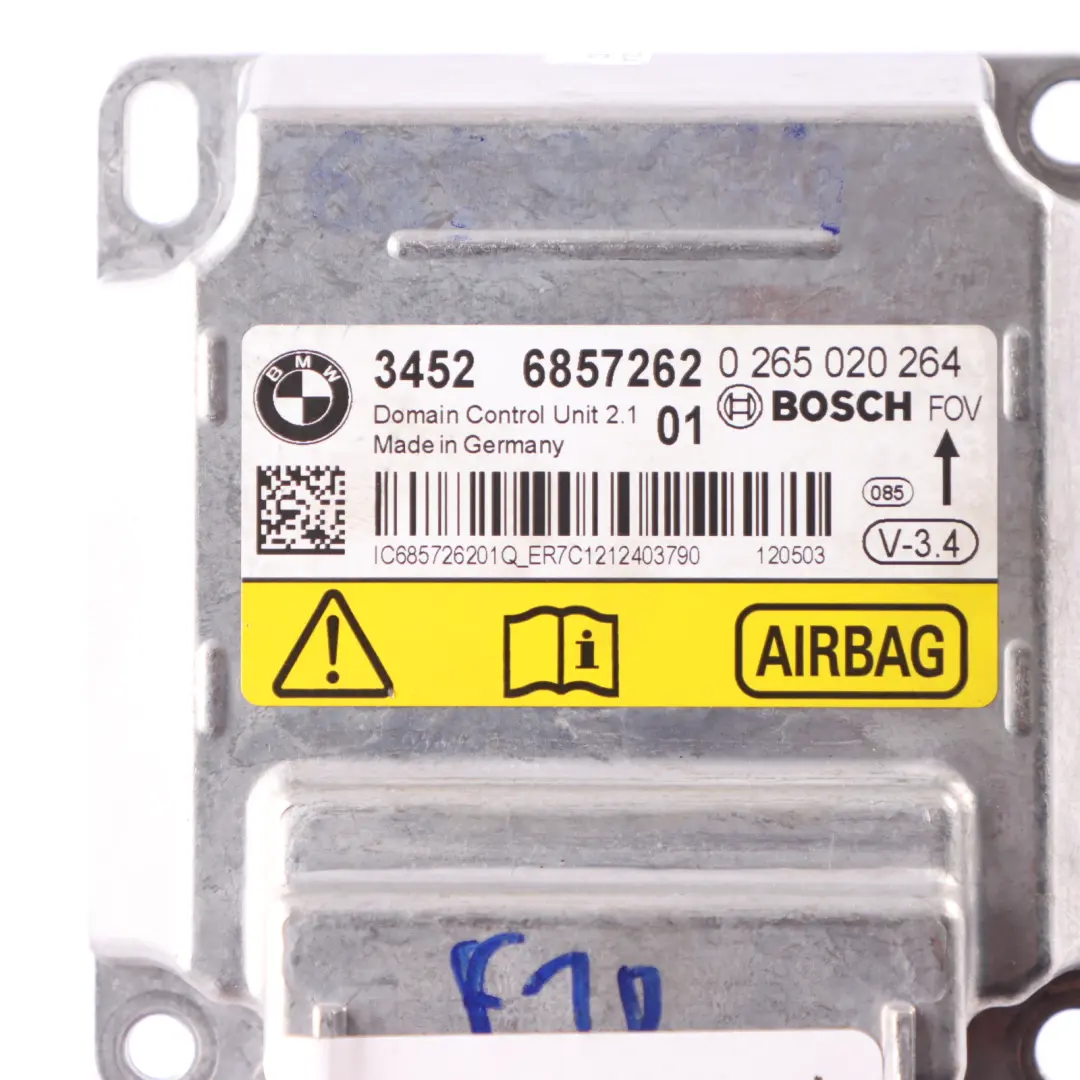 Module BMW F01 F02 LCI F10 F11 F13 ICM SRS Control Unit ECU Bosch to Air with Part number 6857262 Air Module BMW F01 F02 LCI F10 F11 F13 ICM SRS Control Unit ECU Bosch - SKU 6857262 - Part number 6857262